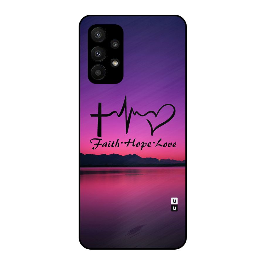Faith Hope Love Evening Sky Metal Back Case for Galaxy A23