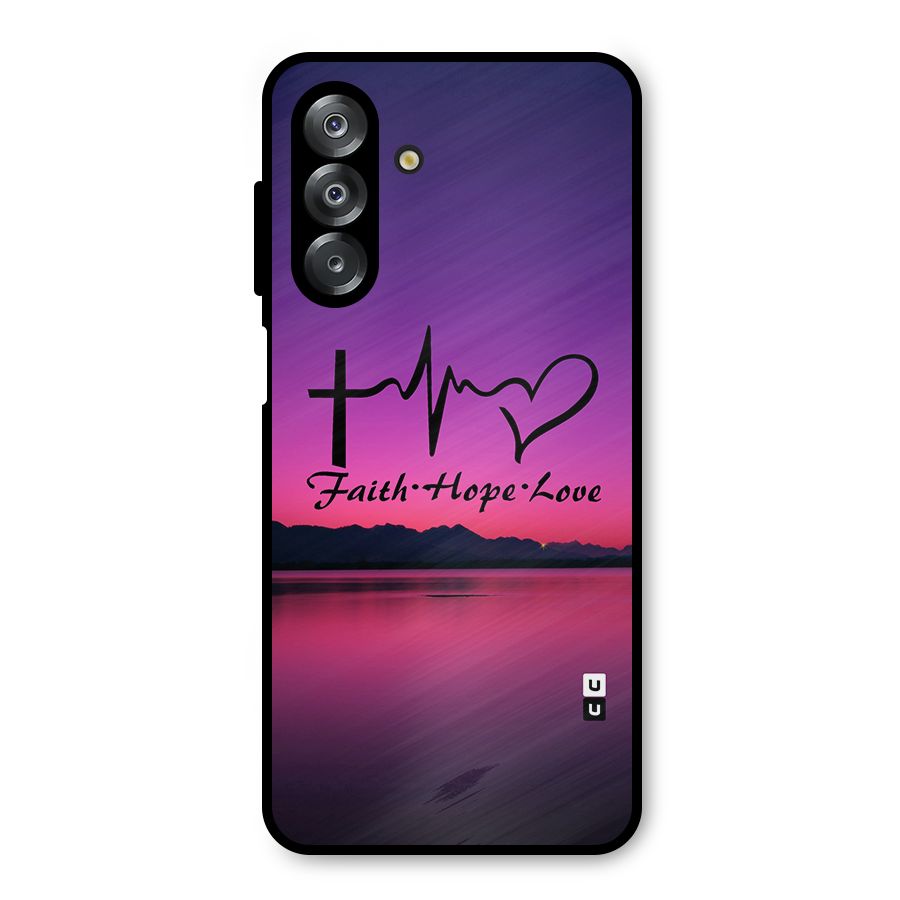 Faith Hope Love Evening Sky Metal Back Case for Galaxy A26