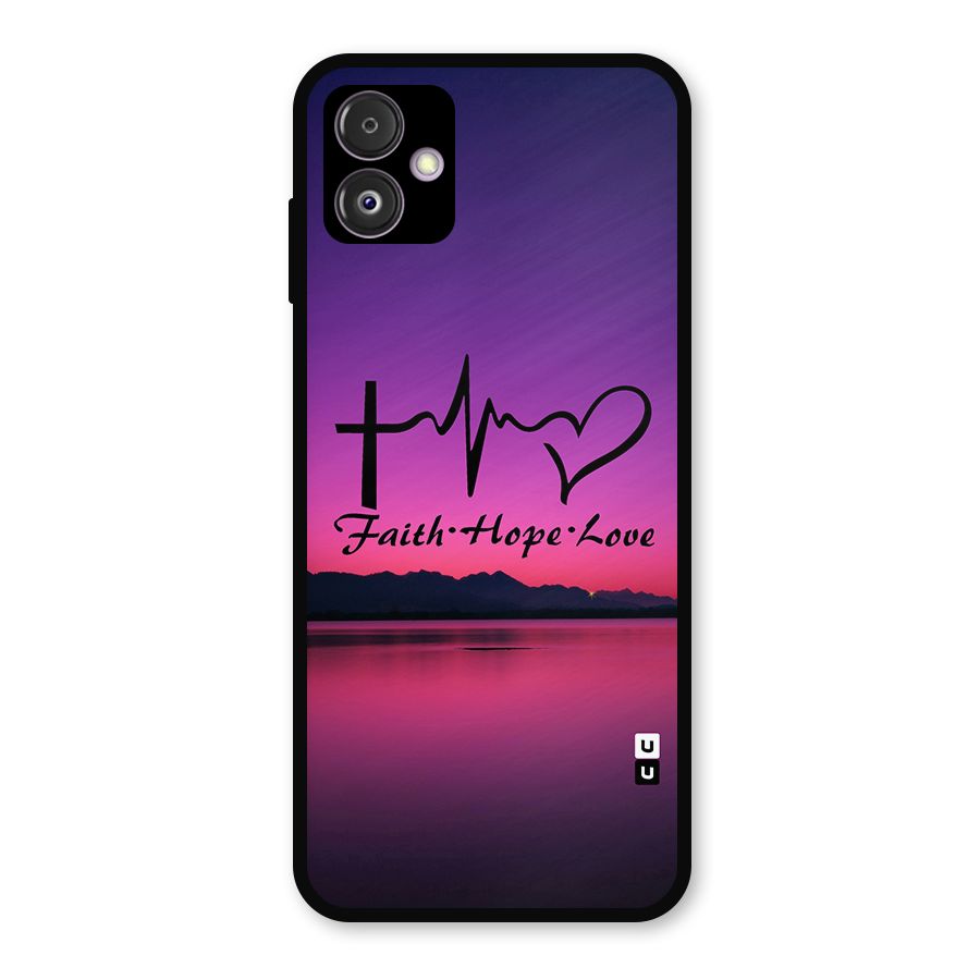 Faith Hope Love Evening Sky Metal Back Case for Galaxy F14