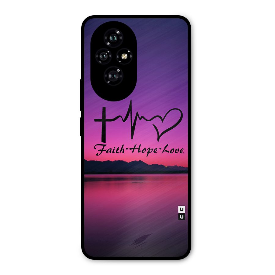 Faith Hope Love Evening Sky Metal Back Case for Honor 200