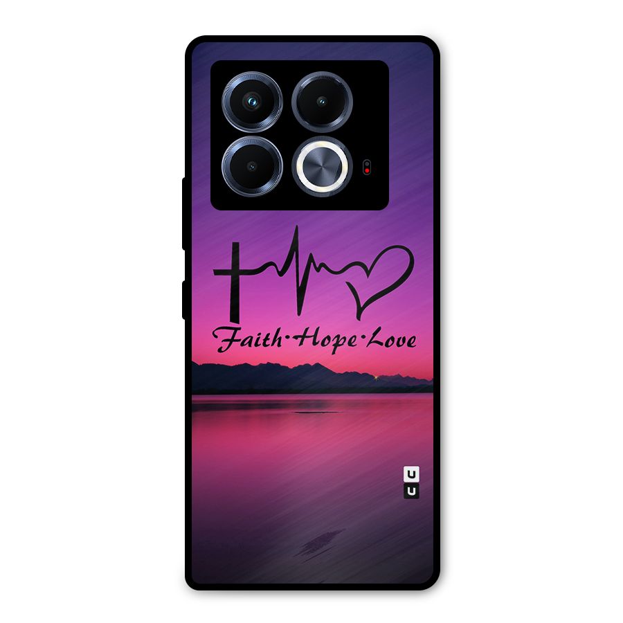 Faith Hope Love Evening Sky Metal Back Case for Infinix Note 40 5G