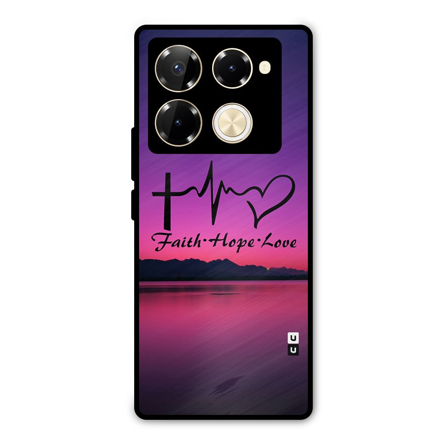 Faith Hope Love Evening Sky Metal Back Case for Infinix Note 40 Pro