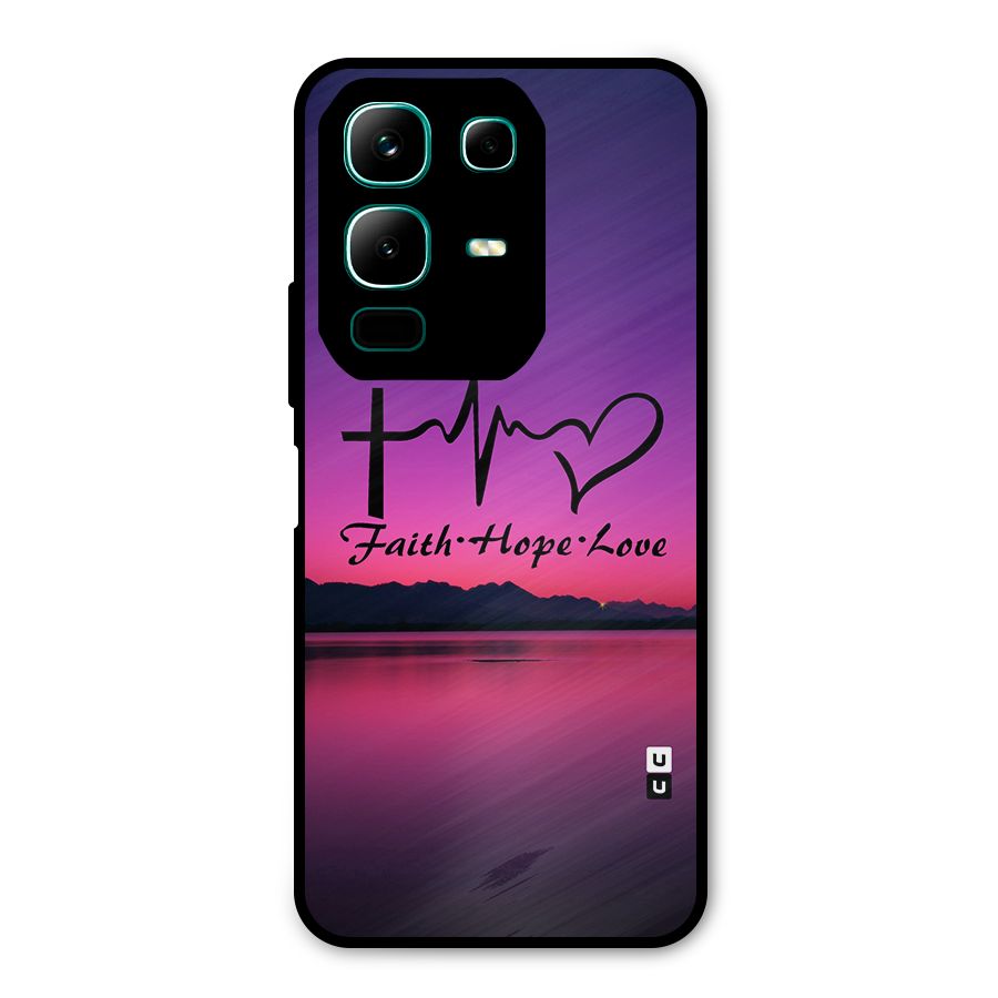 Faith Hope Love Evening Sky Metal Back Case for Infinix Note 50x