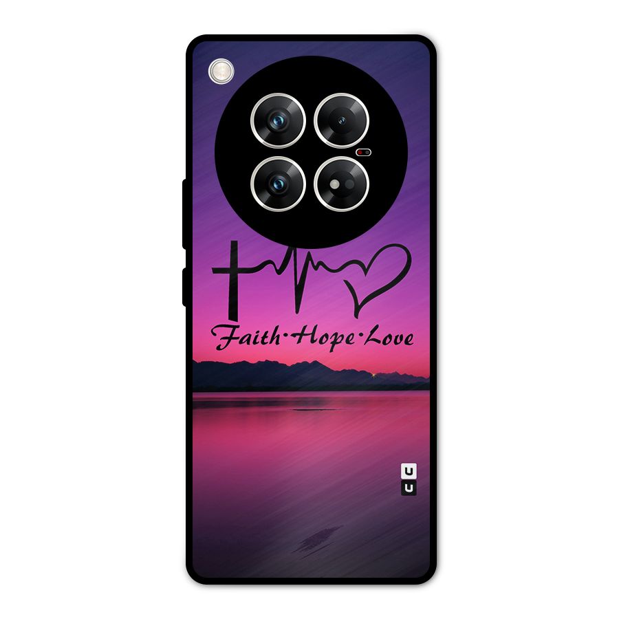Faith Hope Love Evening Sky Metal Back Case for Infinix Zero 40 5G