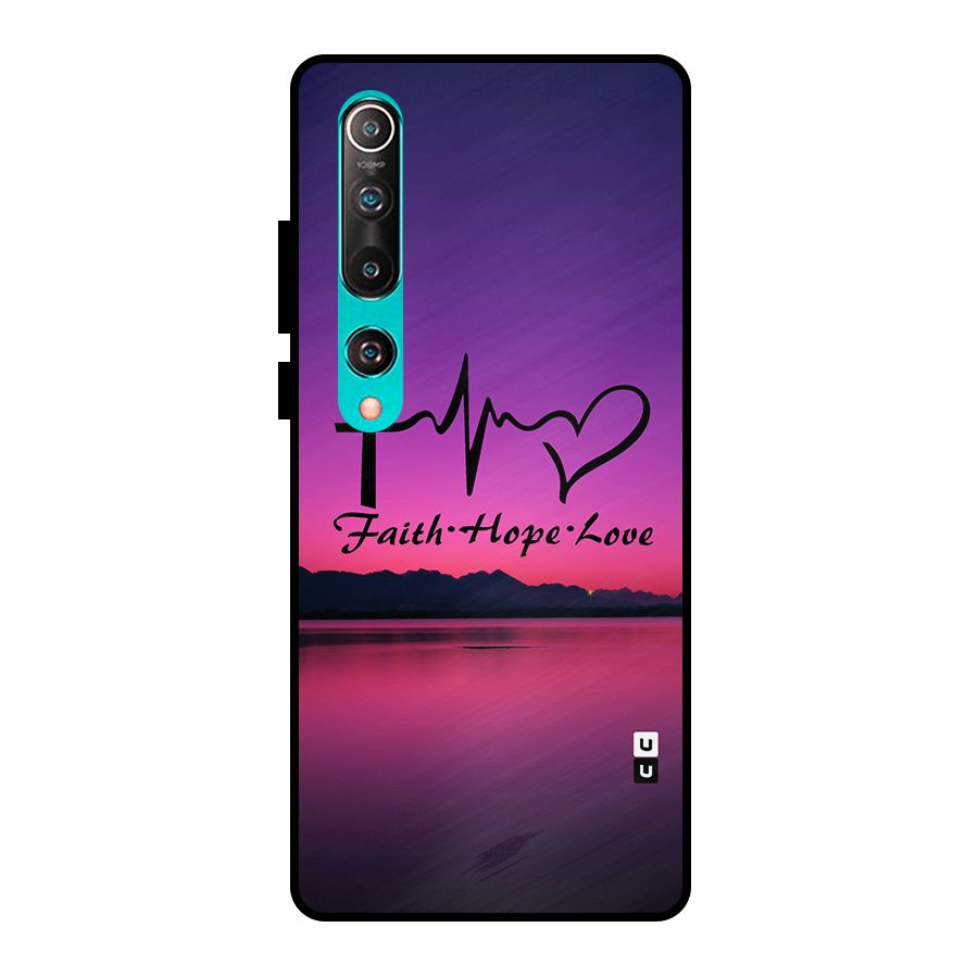 Faith Hope Love Evening Sky Metal Back Case for Mi 10