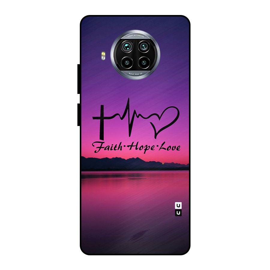 Faith Hope Love Evening Sky Metal Back Case for Mi 10i