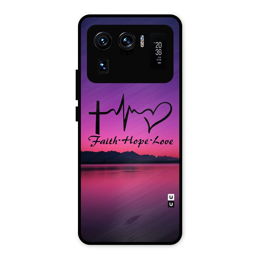 Faith Hope Love Evening Sky Metal Back Case for Mi 11 Ultra