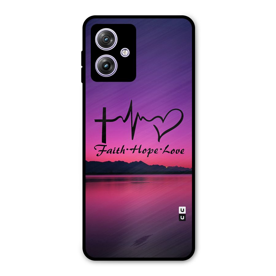 Faith Hope Love Evening Sky Metal Back Case for Moto G64