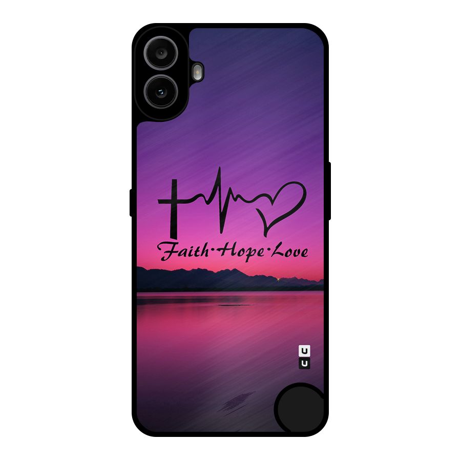 Faith Hope Love Evening Sky Metal Back Case for Nothing CMF Phone 1