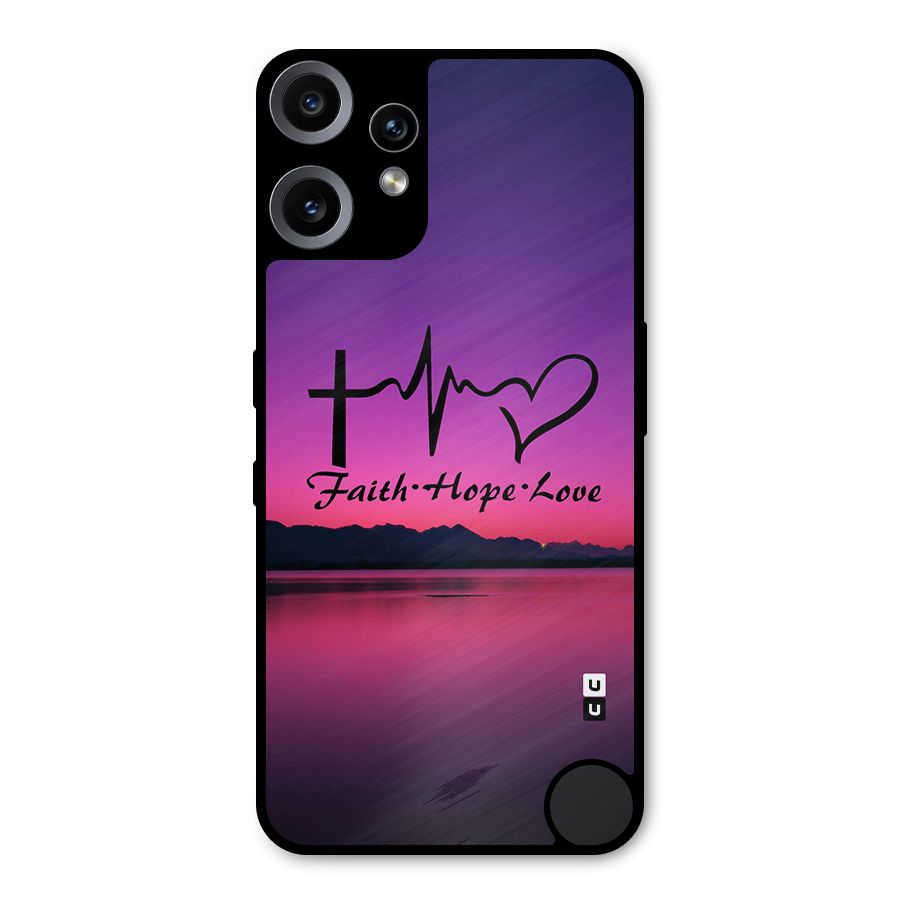 Faith Hope Love Evening Sky Metal Back Case for Nothing CMF Phone 2 Pro