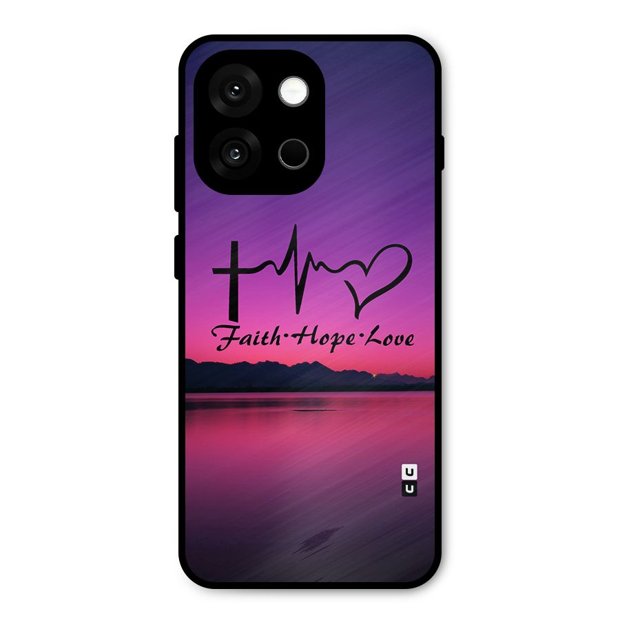 Faith Hope Love Evening Sky Metal Back Case for OnePlus 13s