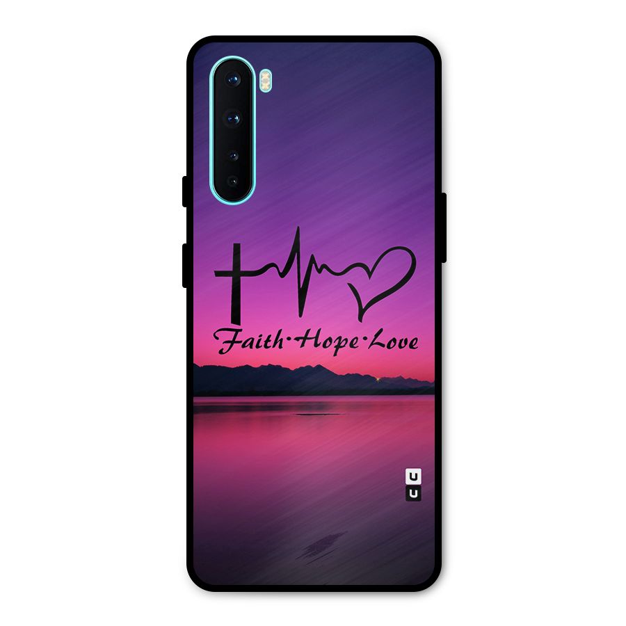 Faith Hope Love Evening Sky Metal Back Case for OnePlus Nord
