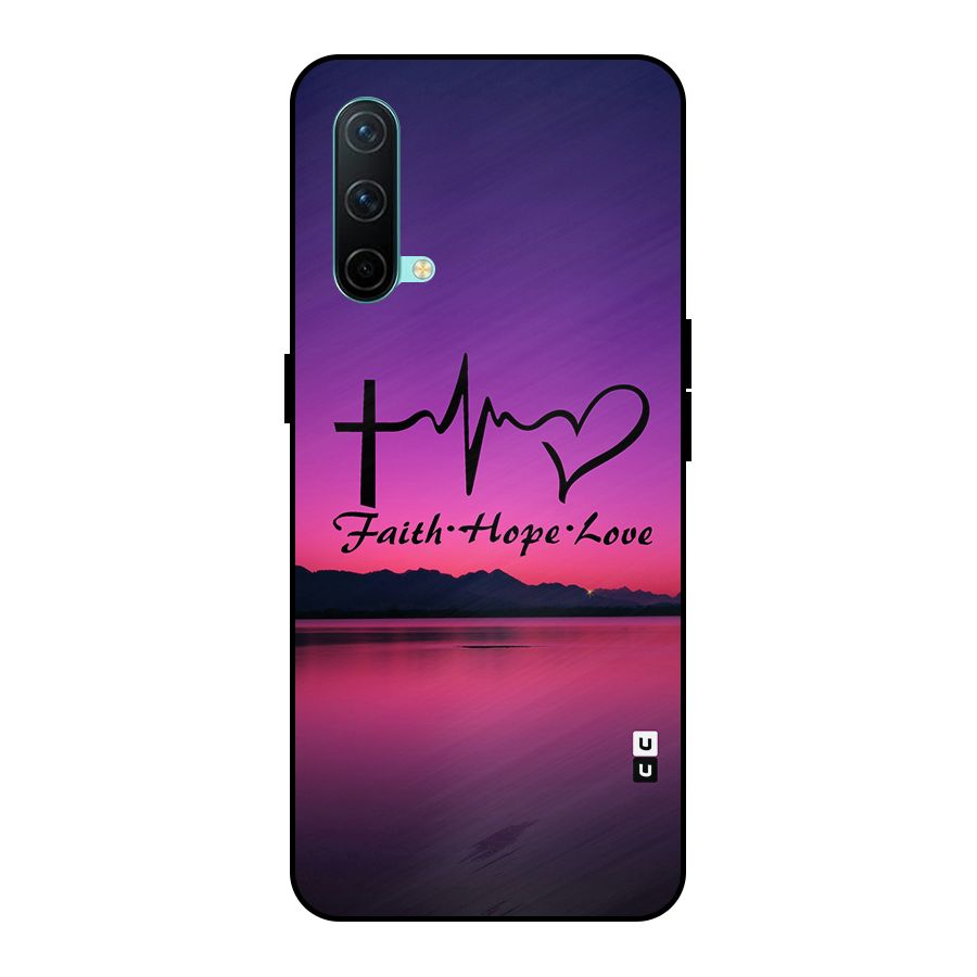 Faith Hope Love Evening Sky Metal Back Case for OnePlus Nord CE 5G