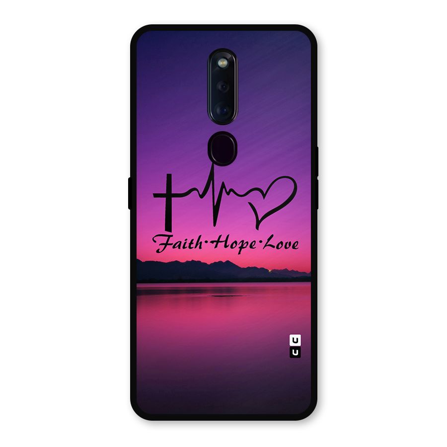 Faith Hope Love Evening Sky Metal Back Case for Oppo F11 Pro