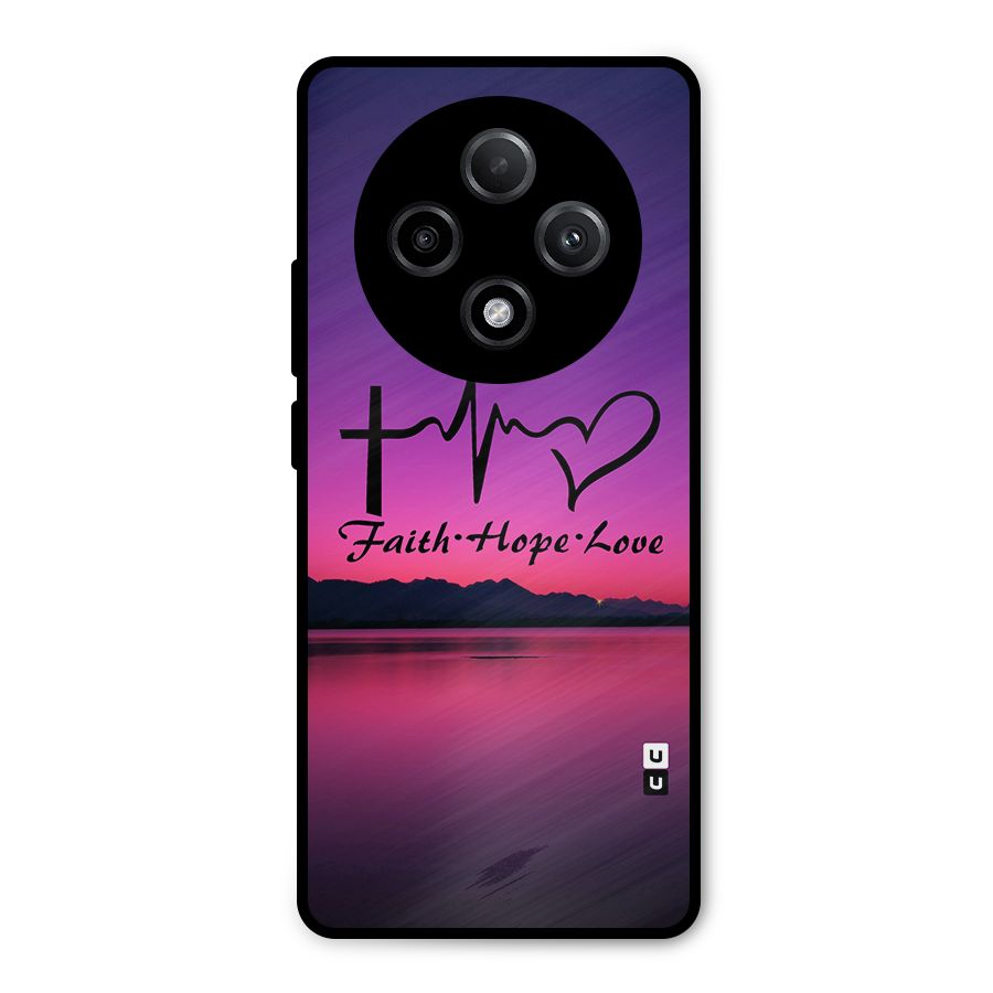 Faith Hope Love Evening Sky Metal Back Case for Oppo F27 Pro Plus