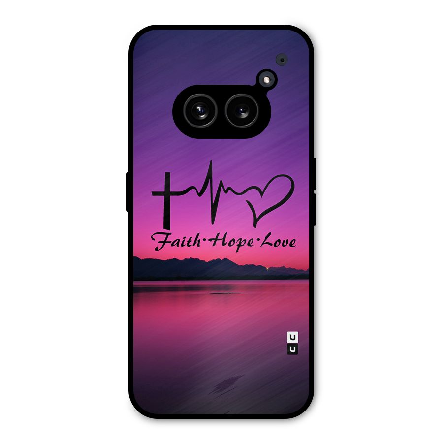 Faith Hope Love Evening Sky Metal Back Case for Nothing Phone 2a