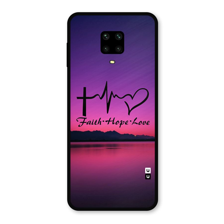 Faith Hope Love Evening Sky Metal Back Case for Poco M2