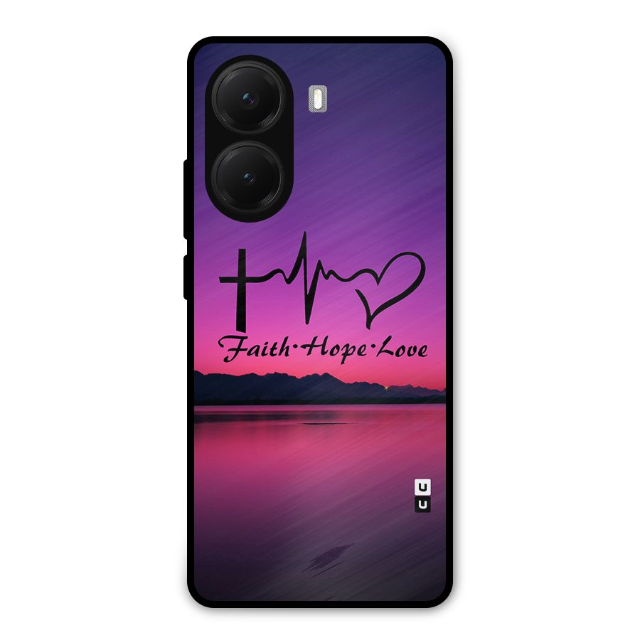 Faith Hope Love Evening Sky Metal Back Case for Poco X7 Pro