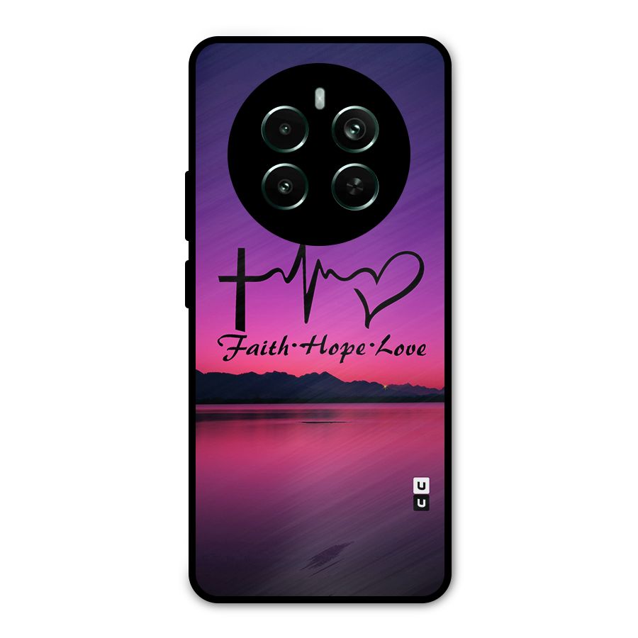 Faith Hope Love Evening Sky Metal Back Case for Realme 12 Pro Plus