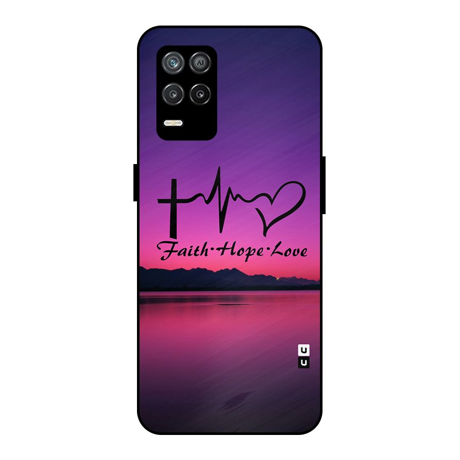 Faith Hope Love Evening Sky Metal Back Case for Realme 8 5G