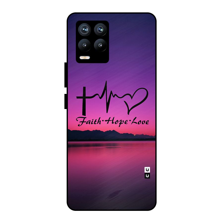 Faith Hope Love Evening Sky Metal Back Case for Realme 8 Pro