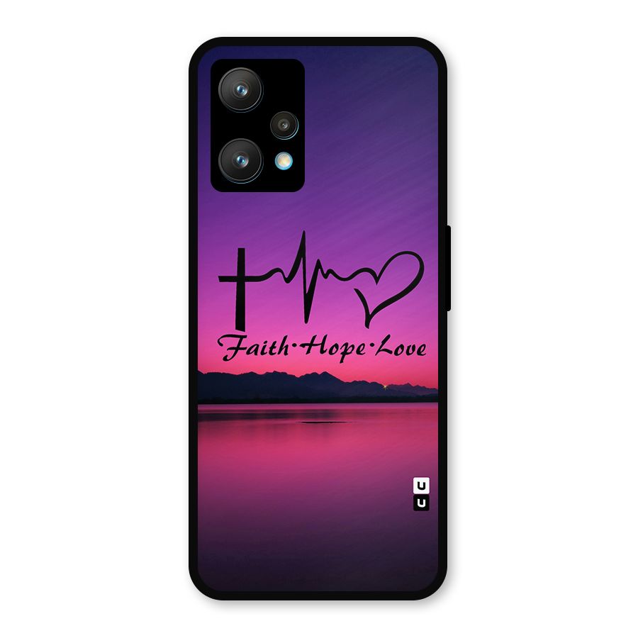 Faith Hope Love Evening Sky Metal Back Case for Realme 9 Pro Plus 5G