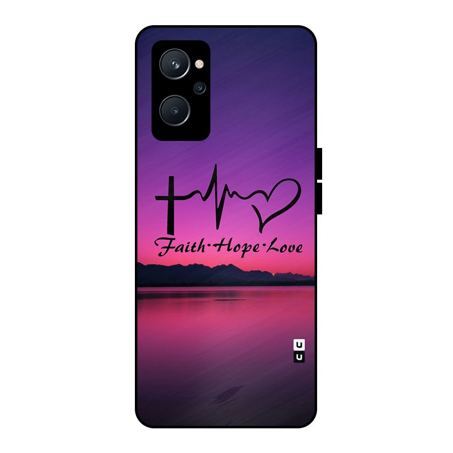 Faith Hope Love Evening Sky Metal Back Case for Realme 9i 5G