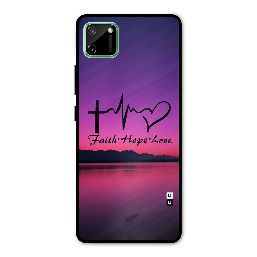 Faith Hope Love Evening Sky Metal Back Case for Realme C11