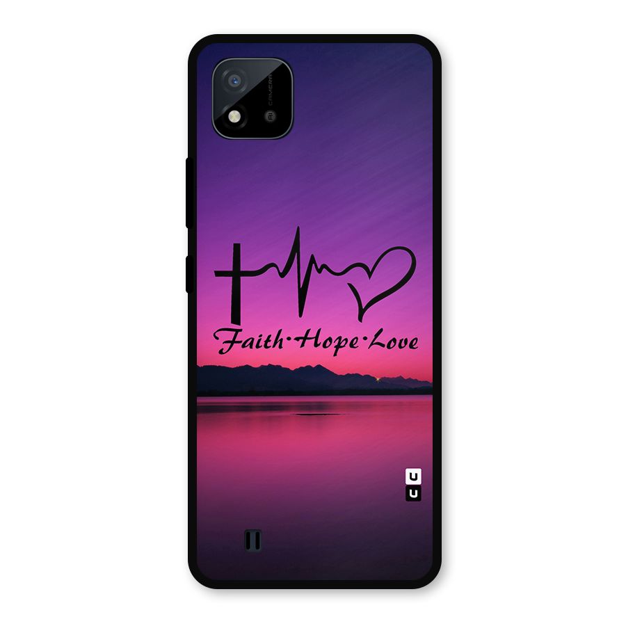 Faith Hope Love Evening Sky Metal Back Case for Realme C11 2021