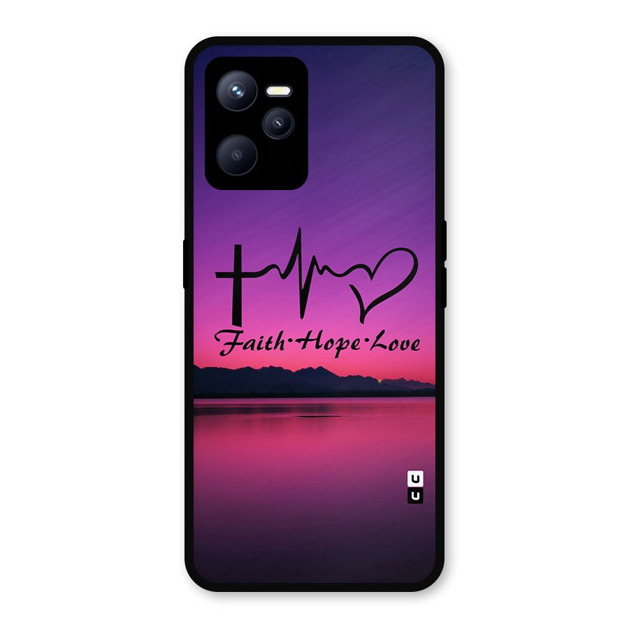 Faith Hope Love Evening Sky Metal Back Case for Realme C35