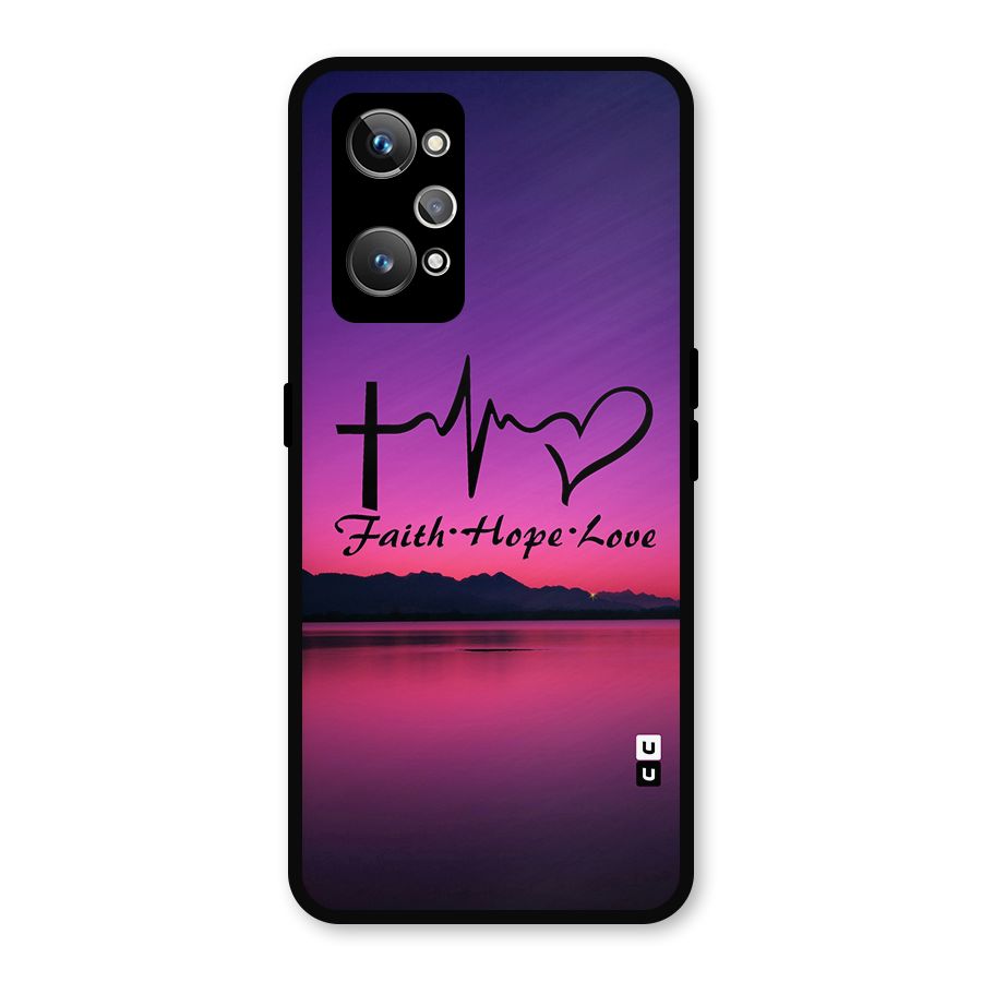 Faith Hope Love Evening Sky Metal Back Case for Realme GT 2