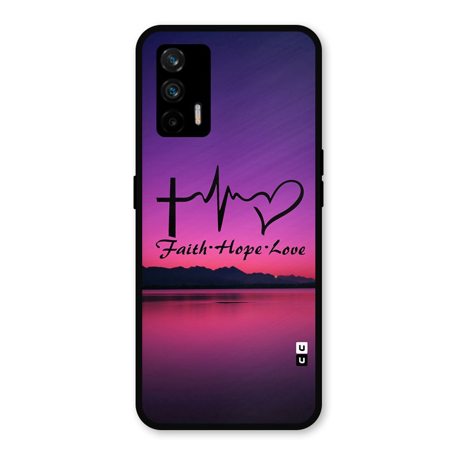 Faith Hope Love Evening Sky Metal Back Case for Realme GT 5G