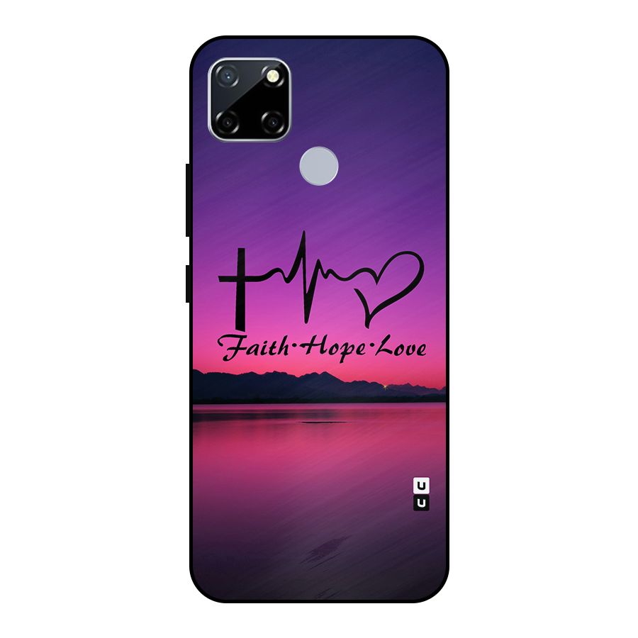 Faith Hope Love Evening Sky Metal Back Case for Realme Narzo 20