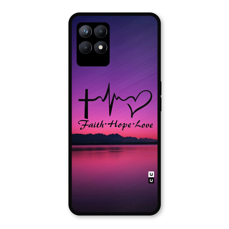 Faith Hope Love Evening Sky Metal Back Case for Realme Narzo 50