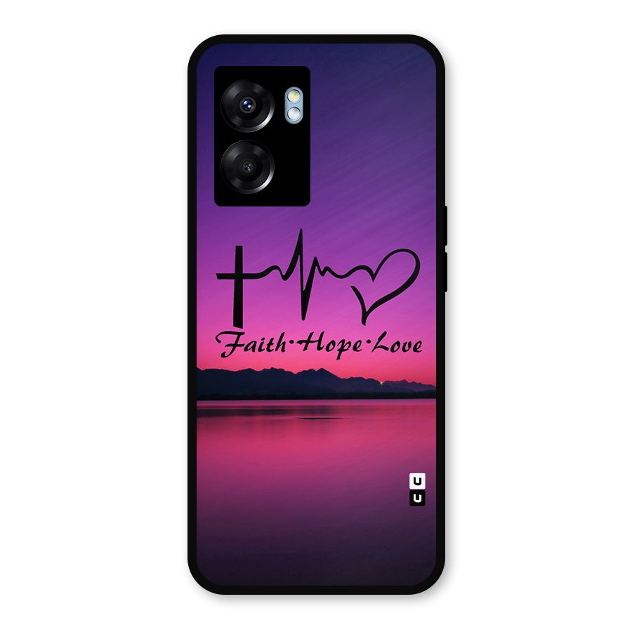Faith Hope Love Evening Sky Metal Back Case for Realme Narzo 50 5G