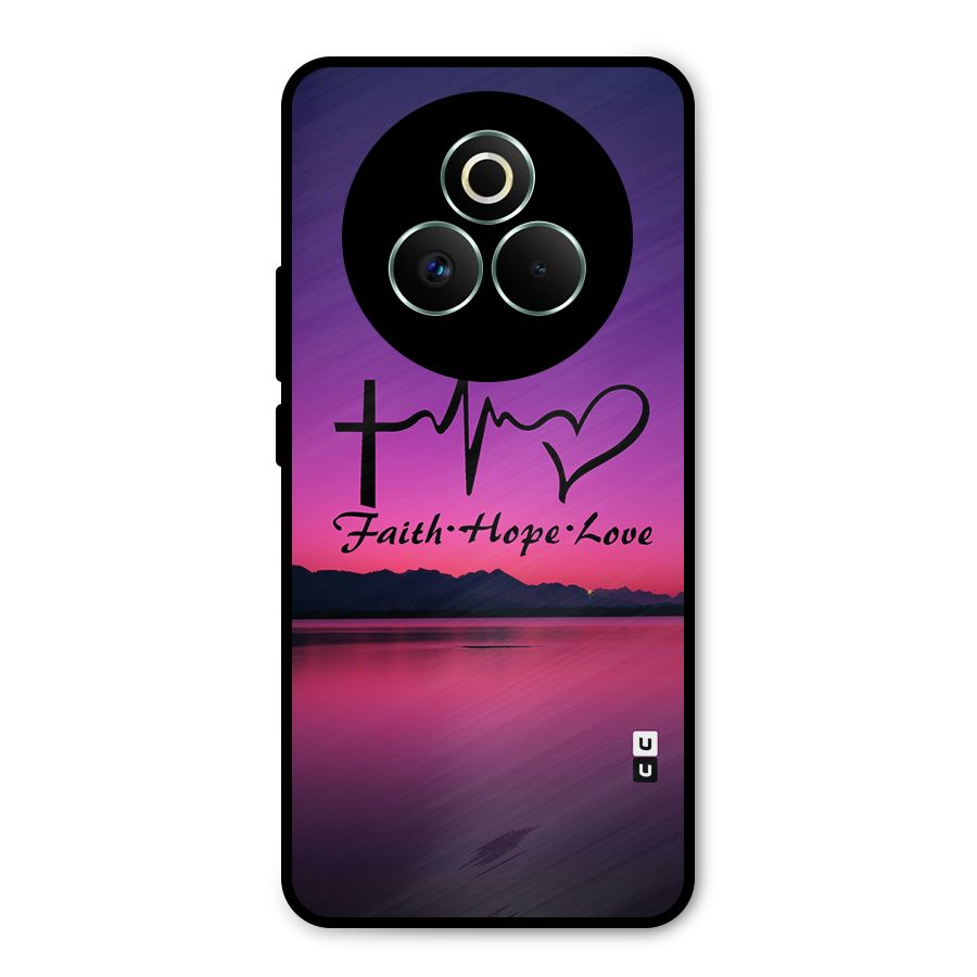 Faith Hope Love Evening Sky Metal Back Case for Realme P3 Pro