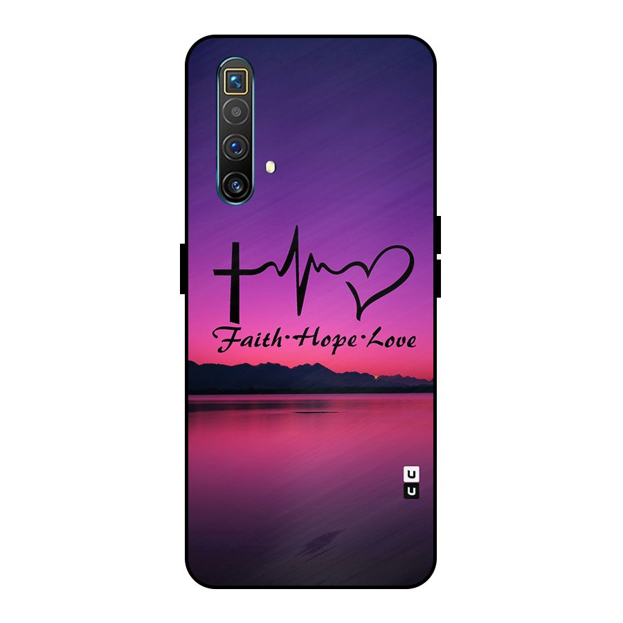 Faith Hope Love Evening Sky Metal Back Case for Realme X3 SuperZoom
