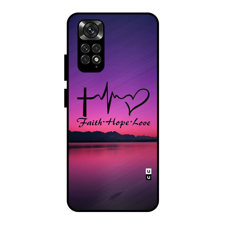 Faith Hope Love Evening Sky Metal Back Case for Redmi Note 11 Pro Plus 5G