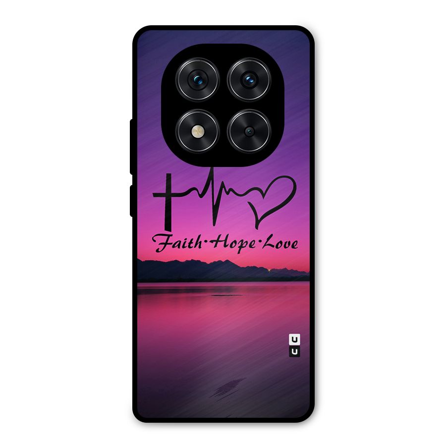 Faith Hope Love Evening Sky Metal Back Case for Redmi Note 14 Pro 5G