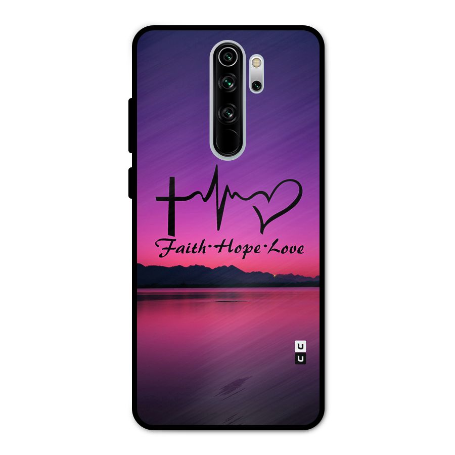 Faith Hope Love Evening Sky Metal Back Case for Redmi Note 8 Pro