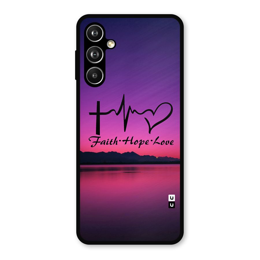 Faith Hope Love Evening Sky Metal Back Case for Samsung Galaxy M54