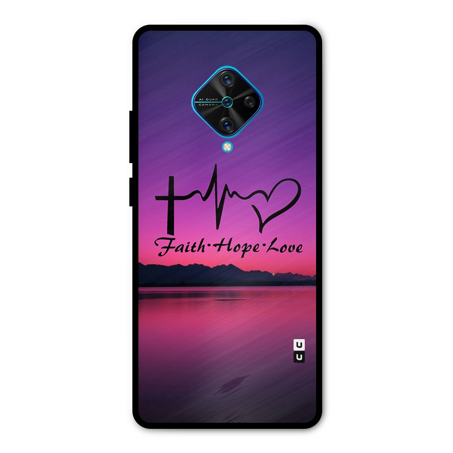 Faith Hope Love Evening Sky Metal Back Case for Vivo S1 Pro