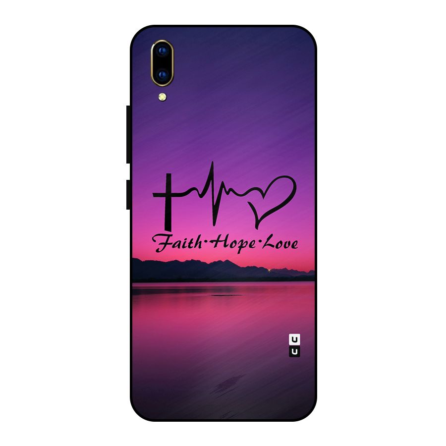 Faith Hope Love Evening Sky Metal Back Case for Vivo V11 Pro