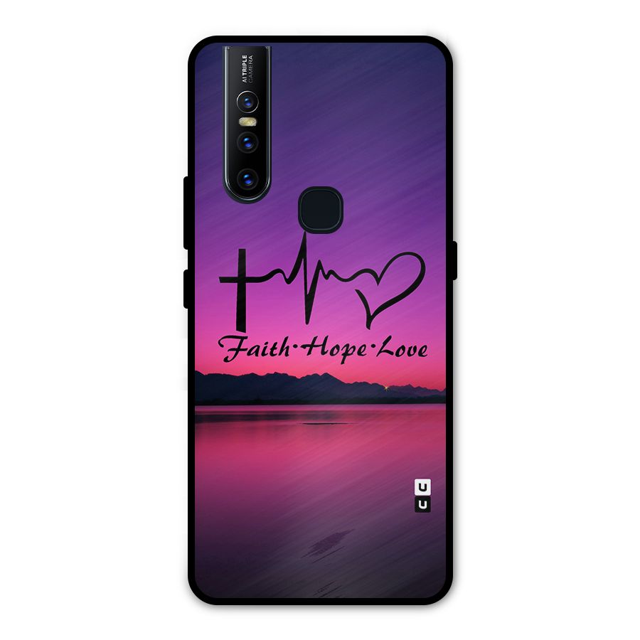 Faith Hope Love Evening Sky Metal Back Case for Vivo V15