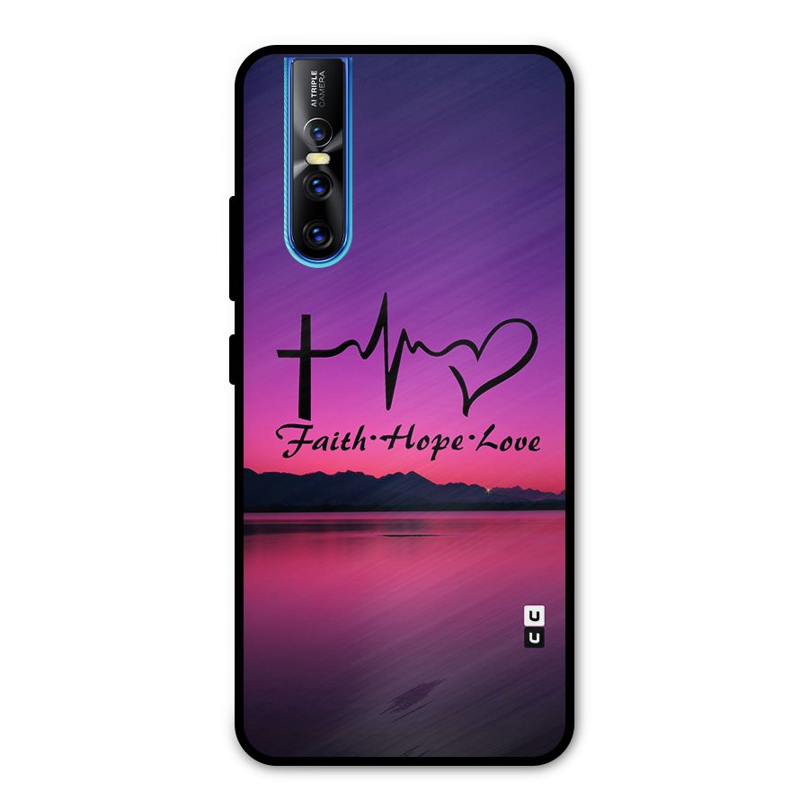 Faith Hope Love Evening Sky Metal Back Case for Vivo V15 Pro
