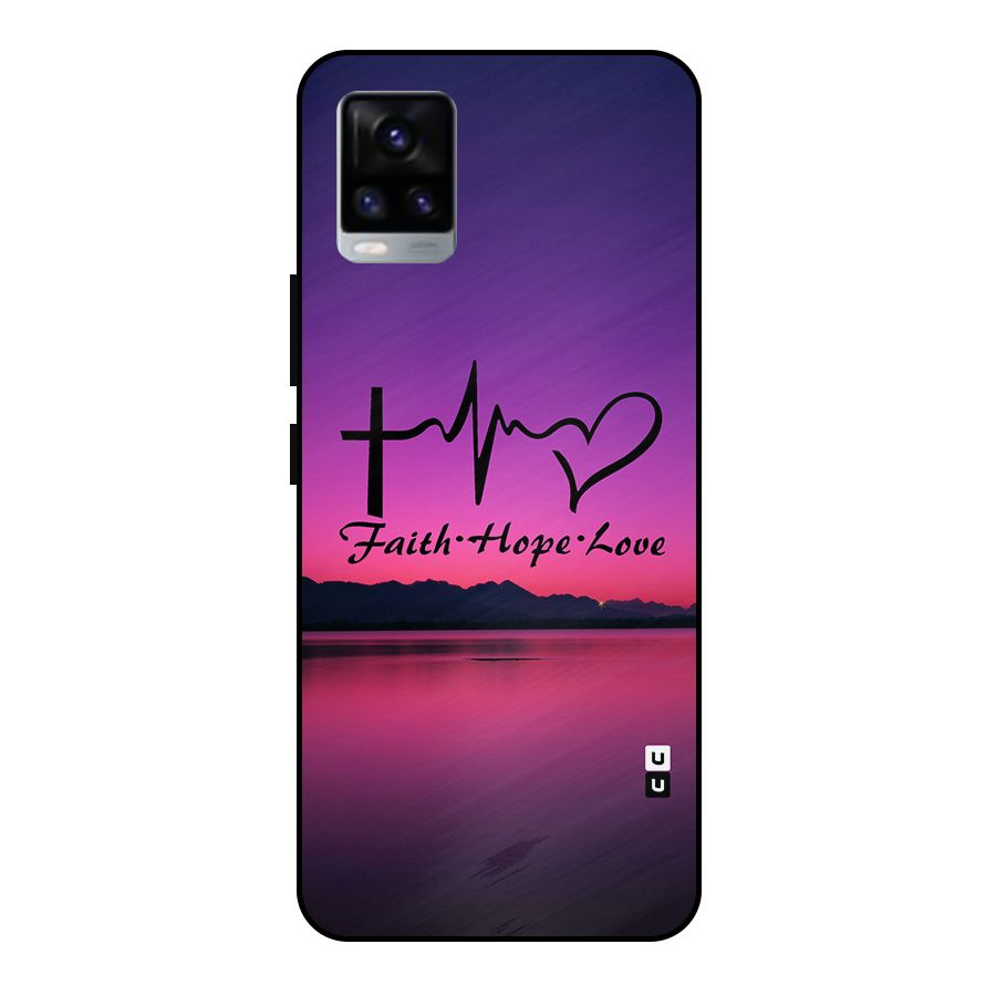 Faith Hope Love Evening Sky Metal Back Case for Vivo V20 2021