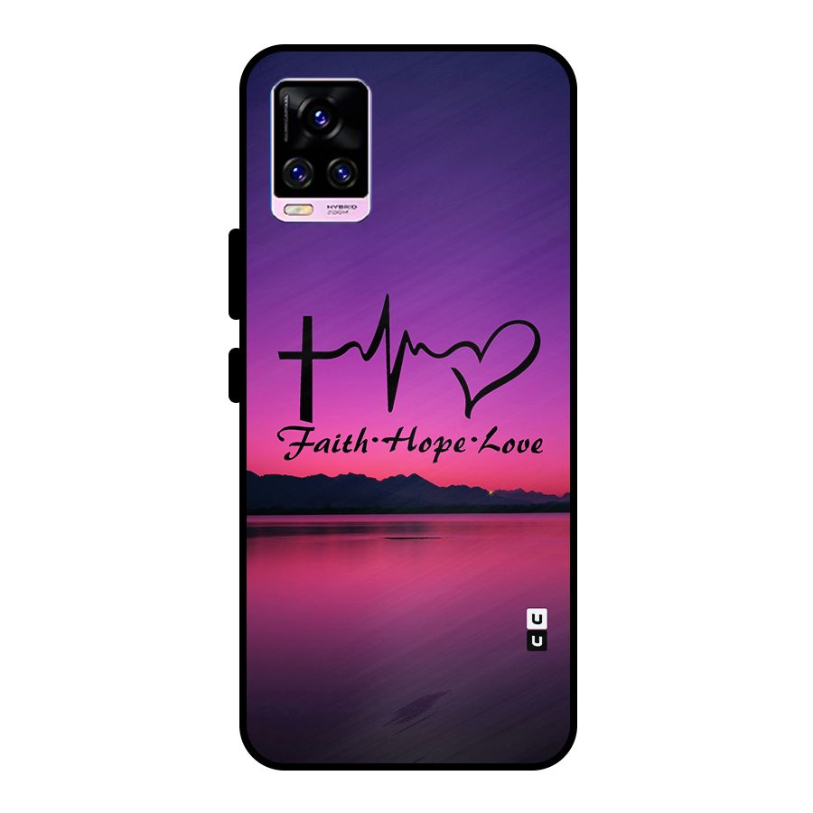 Faith Hope Love Evening Sky Metal Back Case for Vivo V20 Pro