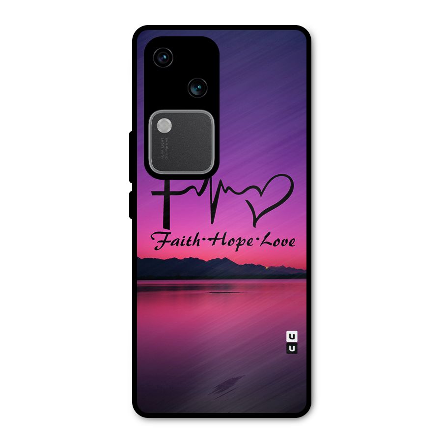 Faith Hope Love Evening Sky Metal Back Case for Vivo V30