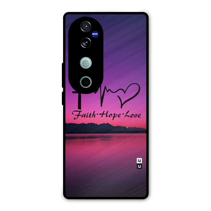 Faith Hope Love Evening Sky Metal Back Case for Vivo V40