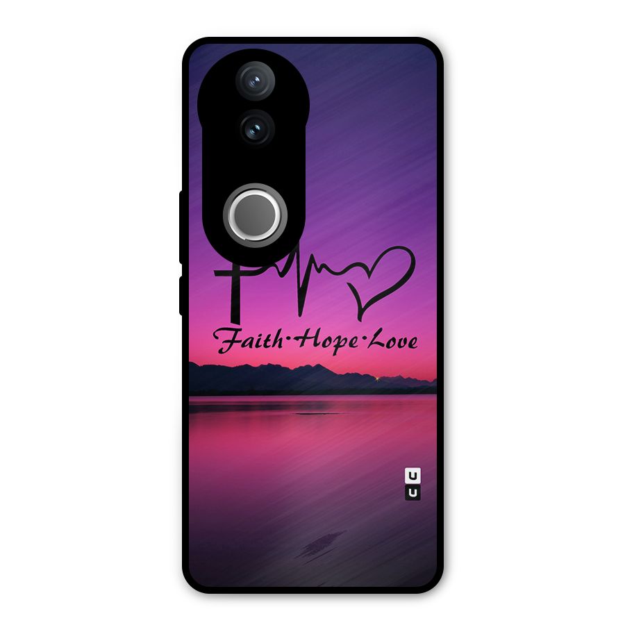 Faith Hope Love Evening Sky Metal Back Case for Vivo V50e
